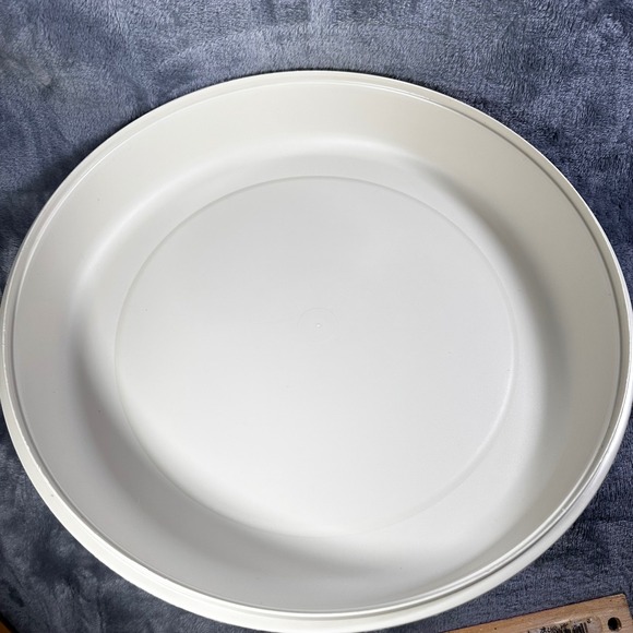 Vintage‎ Tupperware 6 Section Snack Serving Tray Almond Lazy Susan Dip Center - Picture 6 of 8